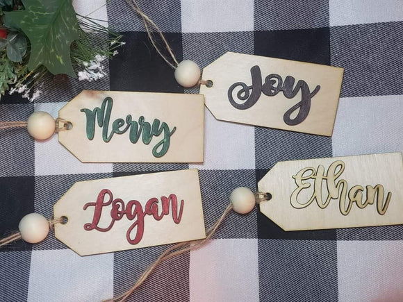 Personalized Stocking Christmas Name Tags
