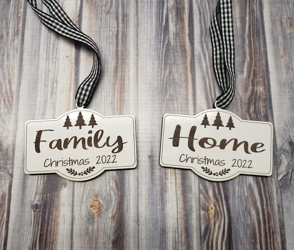 Family and Home Christmas Ornament
