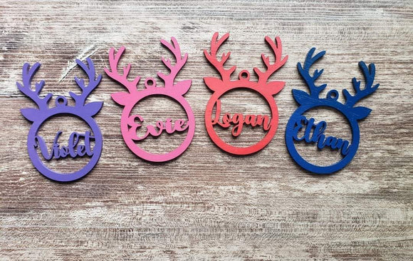 Reindeer Personalized Christmas Ornament