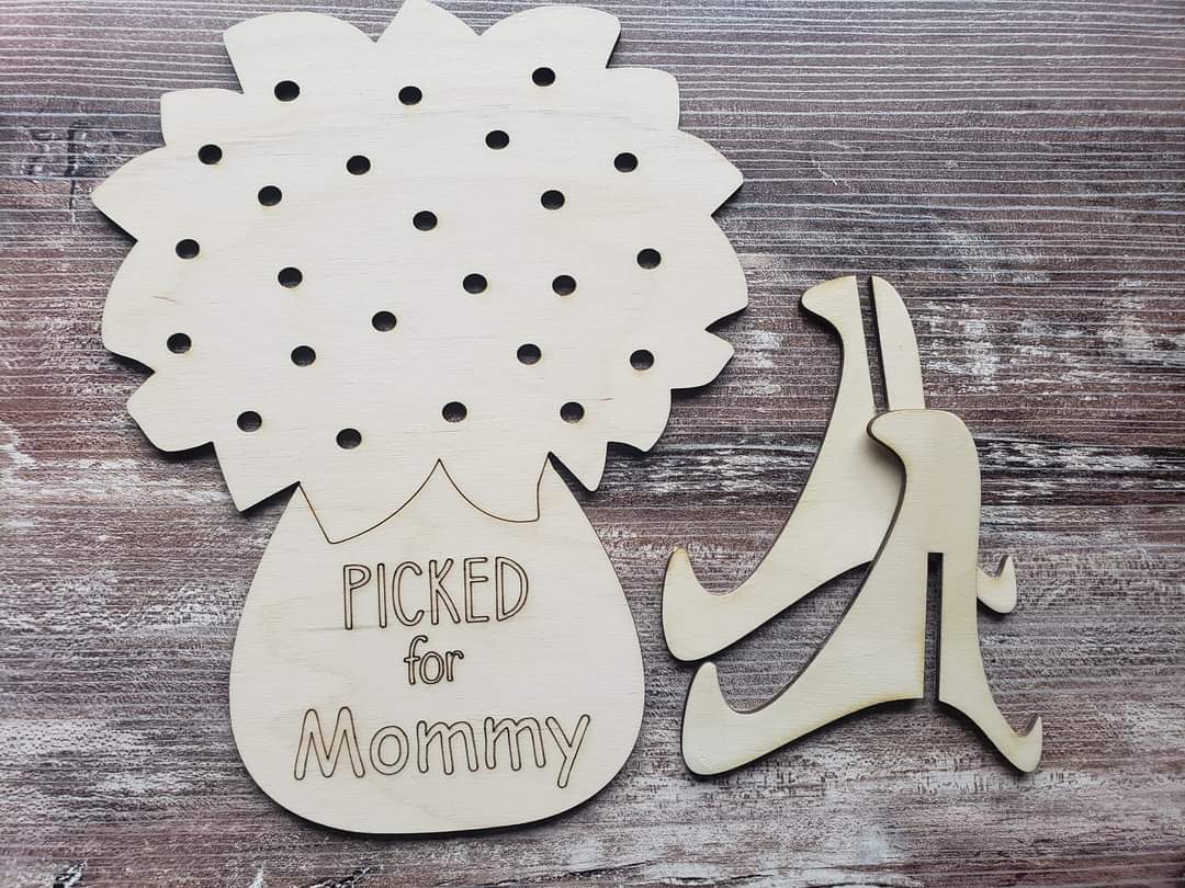 Picked for Mommy Flower Holder Personalized Mother's Day