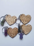 Leopard Heart Keychains Personalized