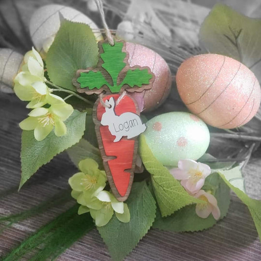 Carrot Easter Basket Personalized Tag. OLD VERSION