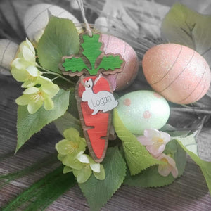 Carrot Easter Basket Personalized Tag. OLD VERSION