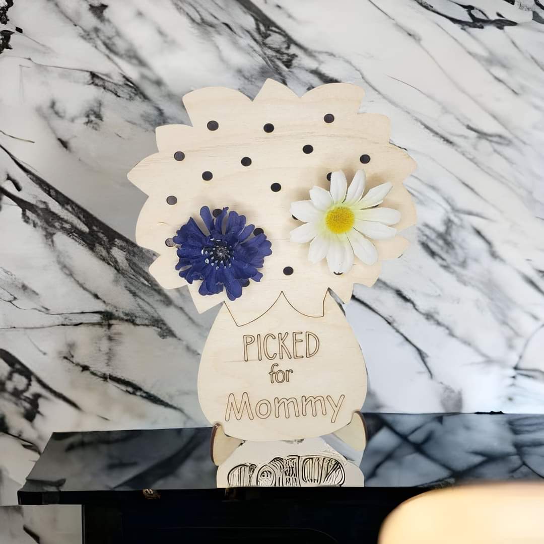 Picked for Mommy Flower Holder Personalized Mother's Day