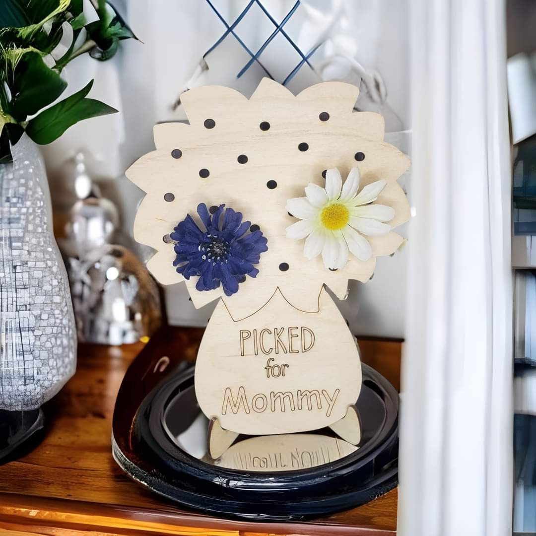 Picked for Mommy Flower Holder Personalized Mother's Day