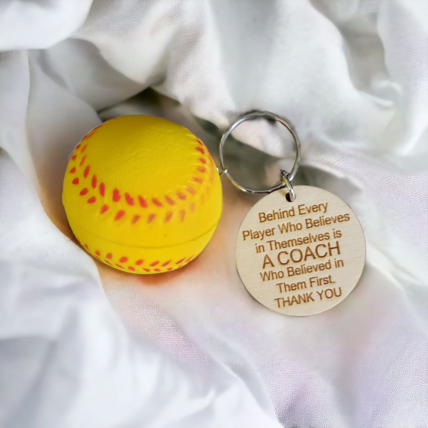 Behind Every Player Coach Keychain Squishy Ball