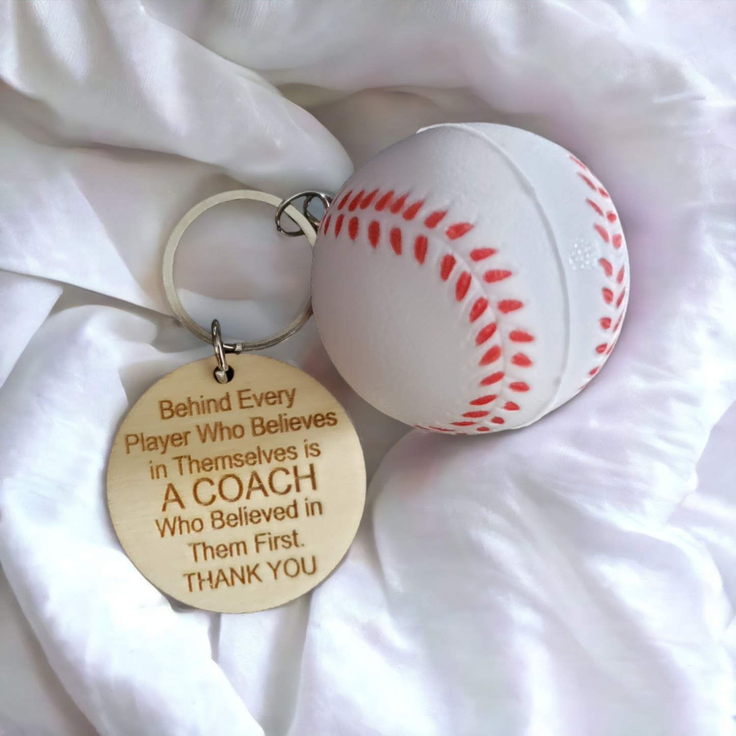 Behind Every Player Coach Keychain Squishy Ball