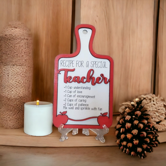 Recipe for a Special Teacher Decoration