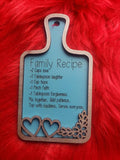 Recipe for love mini cutting board love moms iced coffee family recipe perfect teacher Home Decor