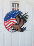 Eagle Door Hanger Sign Flag