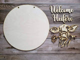 Welcome Heifers Sign unfinished DIY Door hanger