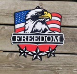 Eagle Flag Freedom USA Patriotic Sign Door Hanger