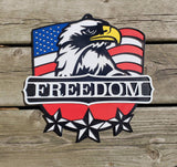 Eagle Flag Freedom USA Patriotic Sign Door Hanger