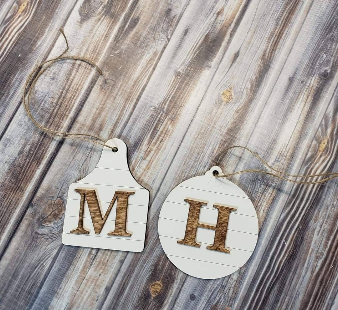 Shiplap Christmas Ornaments Personalized