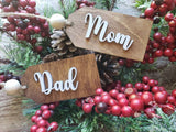 Christmas Stocking Name Tags Wood Personalized